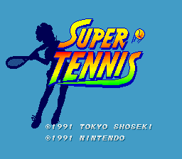 Super Tennis Title Screen